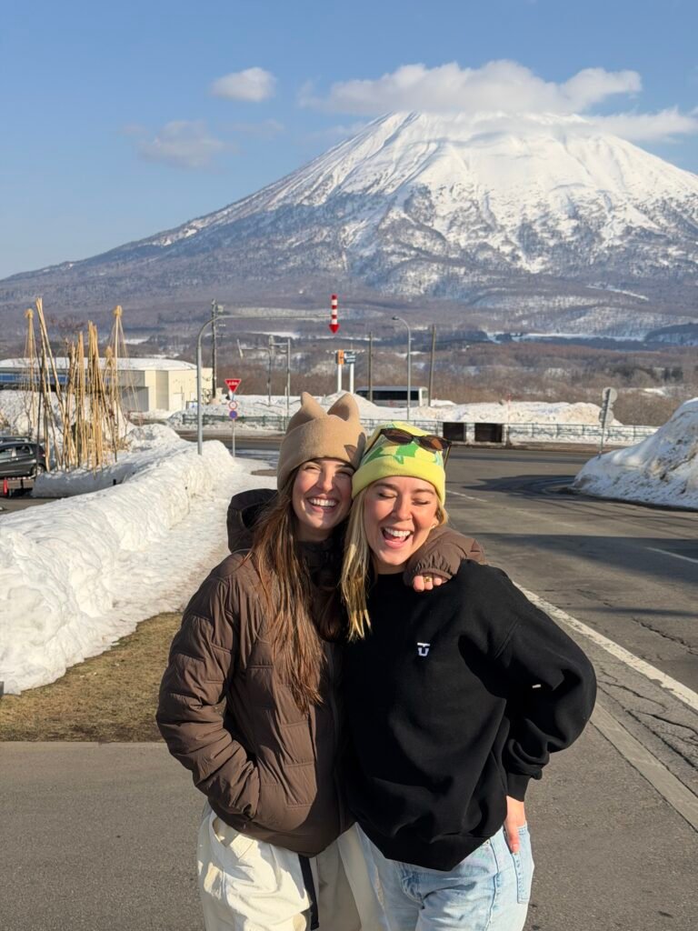 Katie and me in front of Mt. Yotei