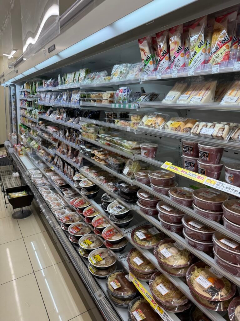 Bento and ready-made meals at a Japanese convenience store