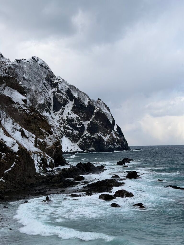 Rocky Hokkaido coastline near Iwanai