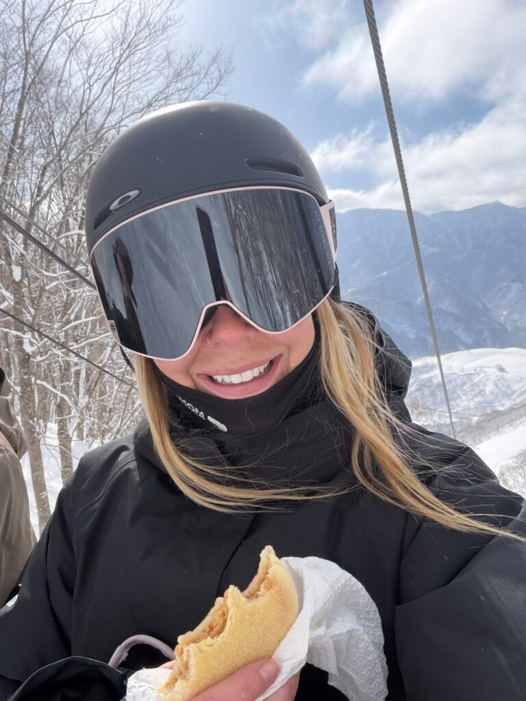 Selfie in goggles on a sunny day in Hakuba