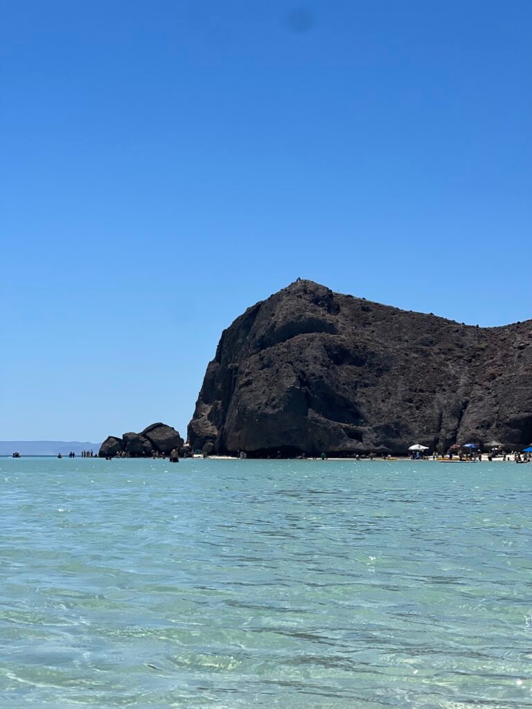 The rocky headland at the edge of Balandra Bay