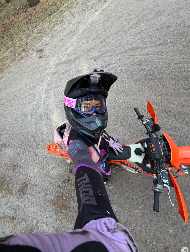 Riding selfie on the KTM in full gear